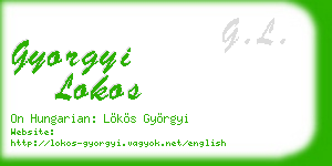gyorgyi lokos business card